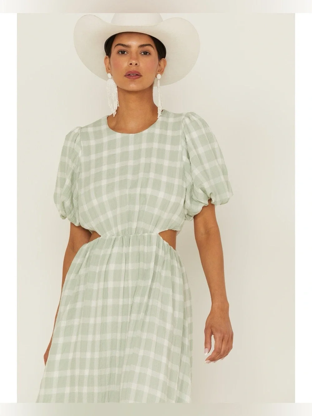 NWT SHOW ME YOUR MUMU WOMEN'S ELOISE PLAID MAXI DRESS size M